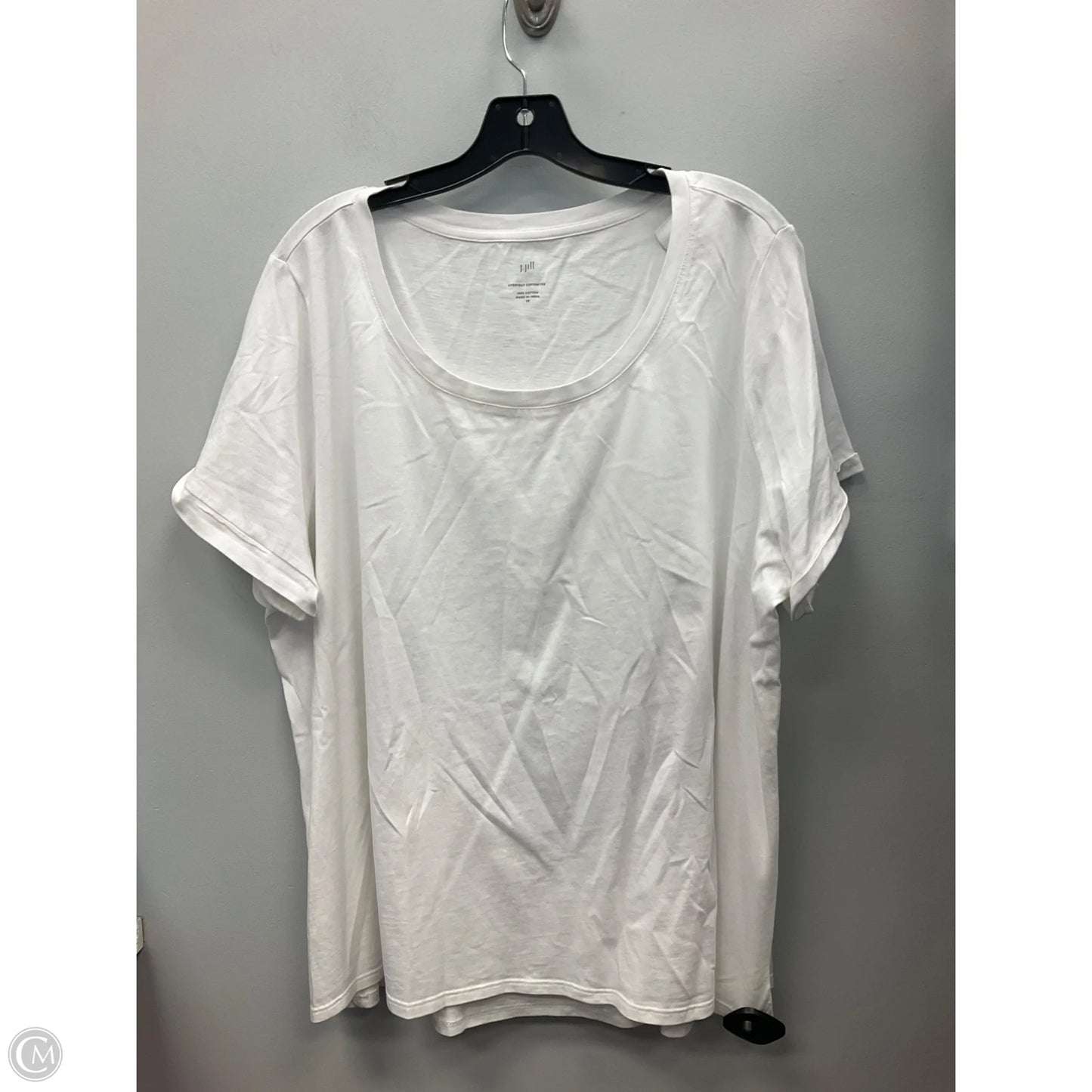 Top Short Sleeve Basic By J. Jill In White, Size: 2x