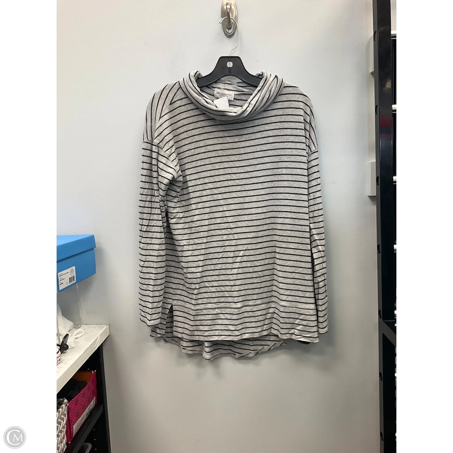 Top Long Sleeve By Liz Claiborne In Striped Pattern, Size: S