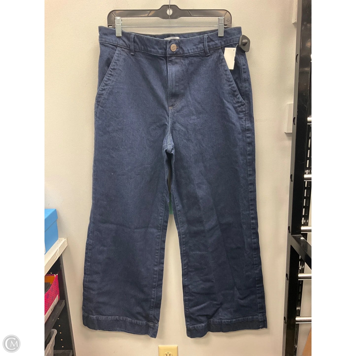 Jeans Wide Leg By Loft In Blue Denim, Size: 12