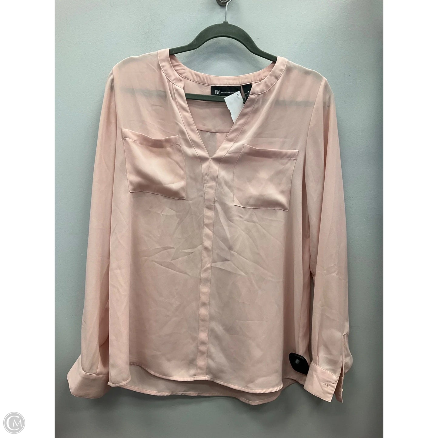 Top Long Sleeve By Inc In Pink, Size: 8