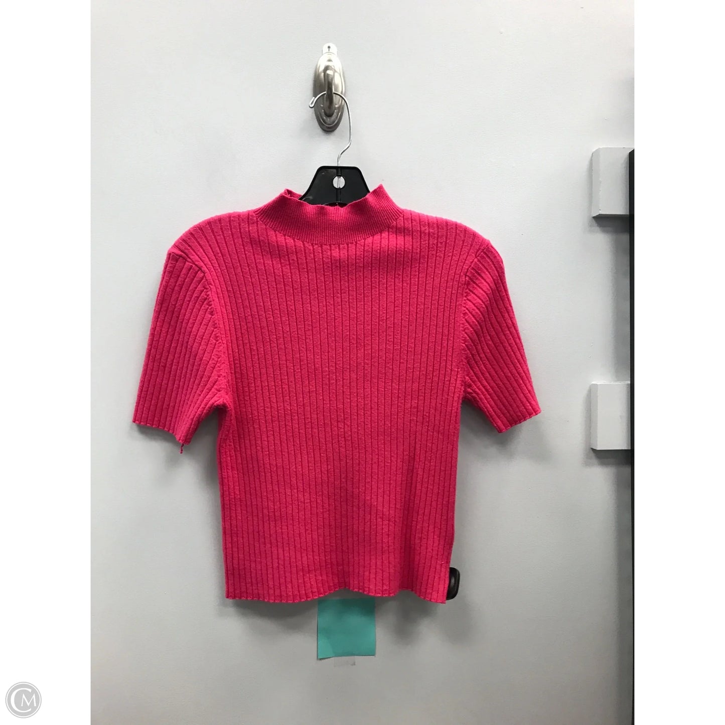 Sweater Short Sleeve By A New Day In Pink, Size: L