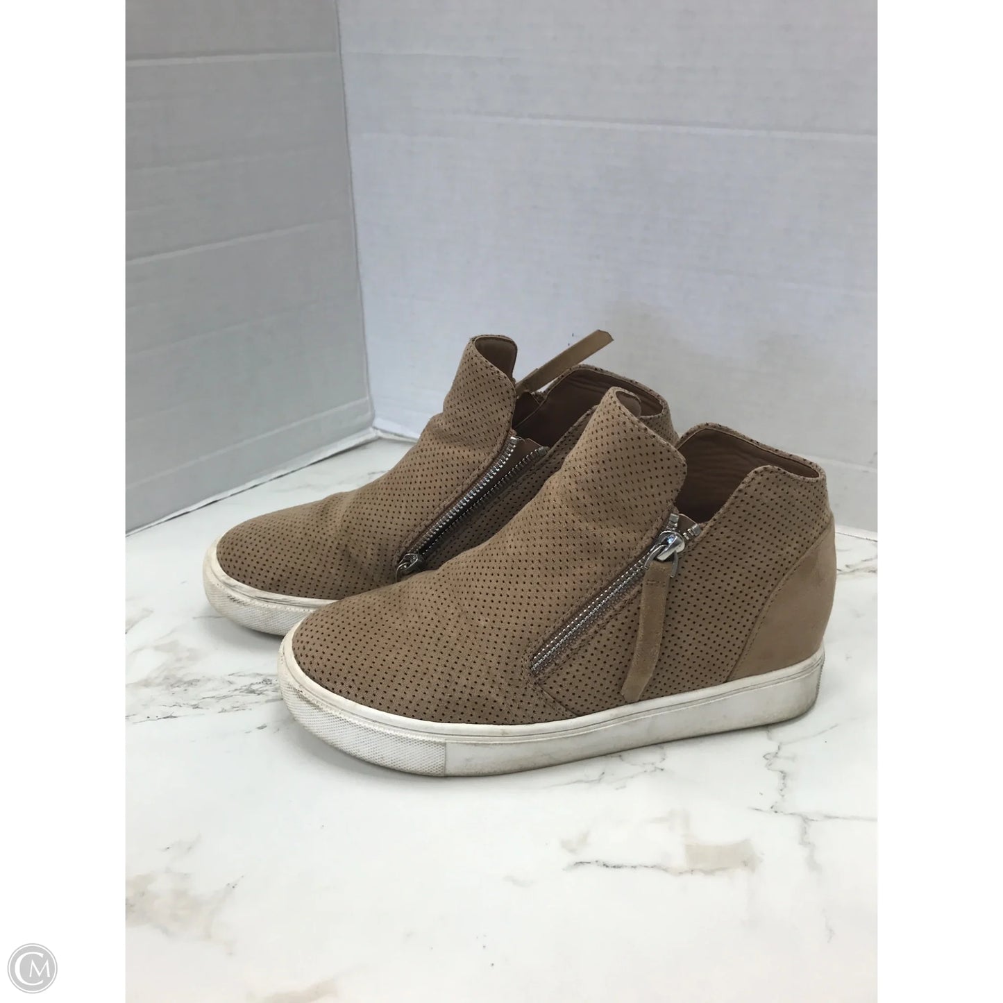 Shoes Heels Platform By Jf In Tan, Size: 7.5
