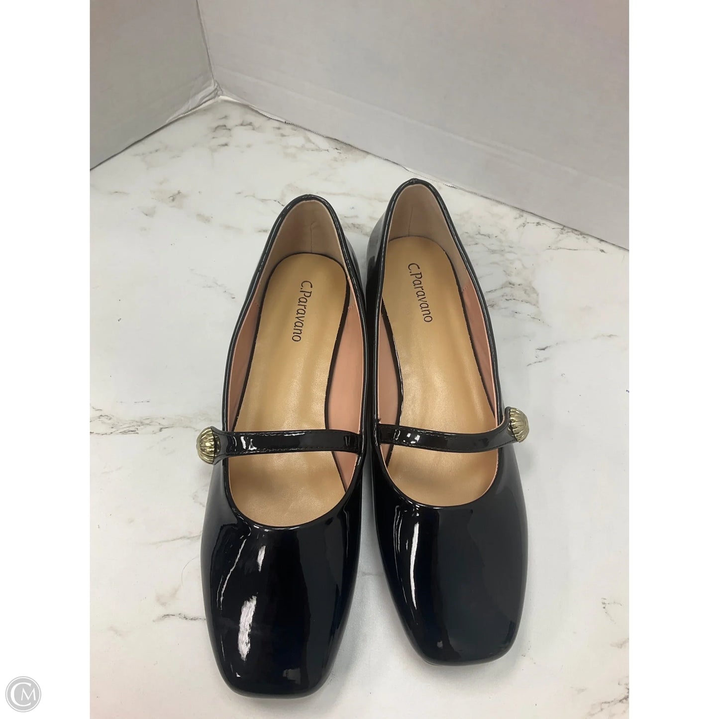 Shoes Flats By C.Paravano In Black, Size: 8