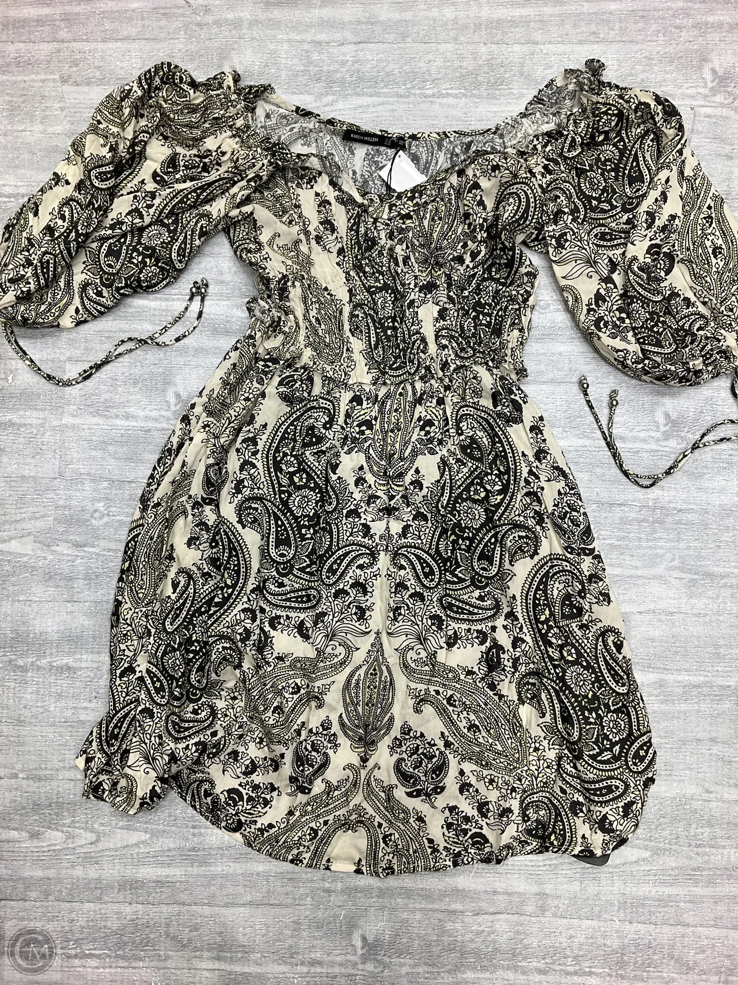 Dress Casual Short By Karen Millen In Black & Cream, Size: 10