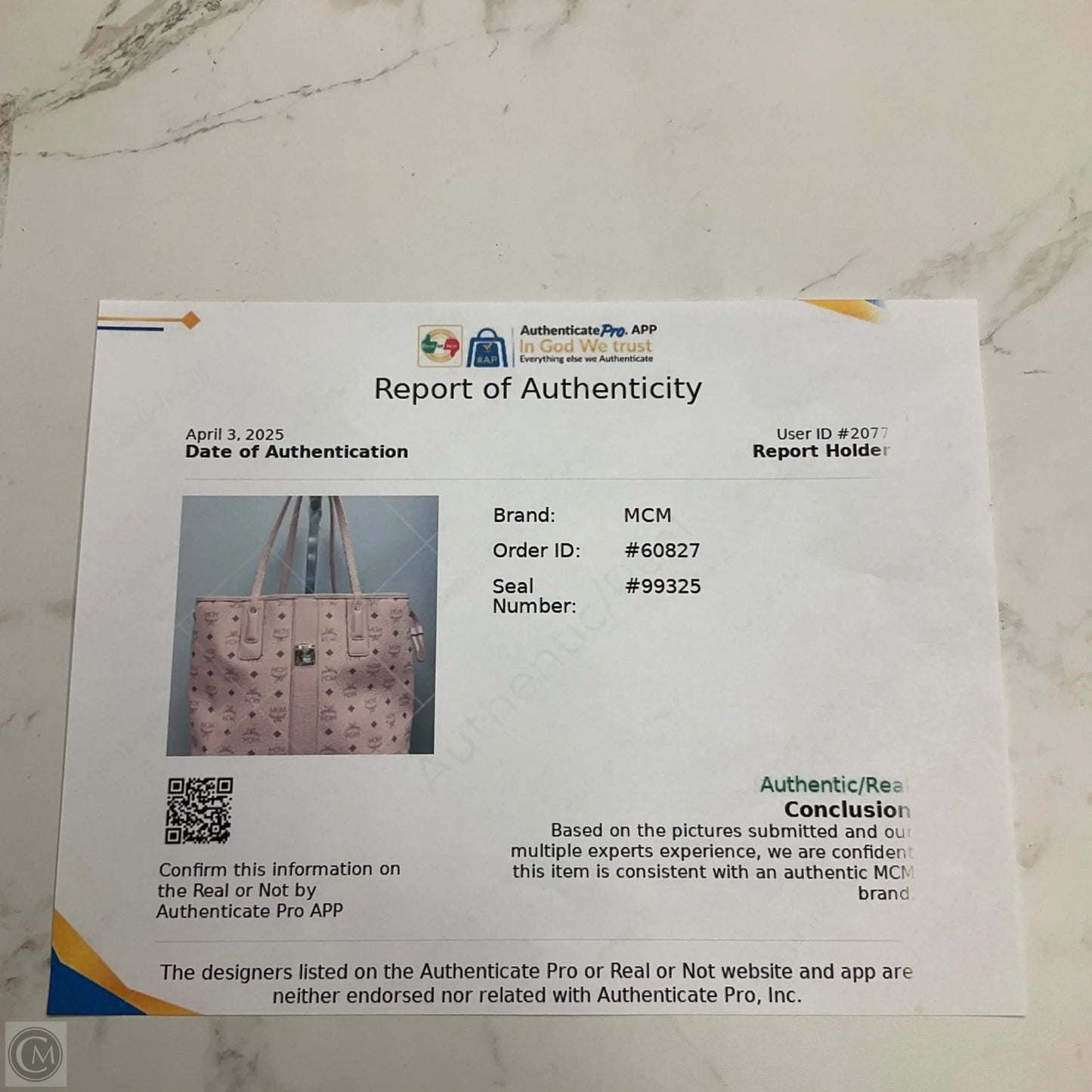 Tote Luxury Designer By Mcm, Size: Medium