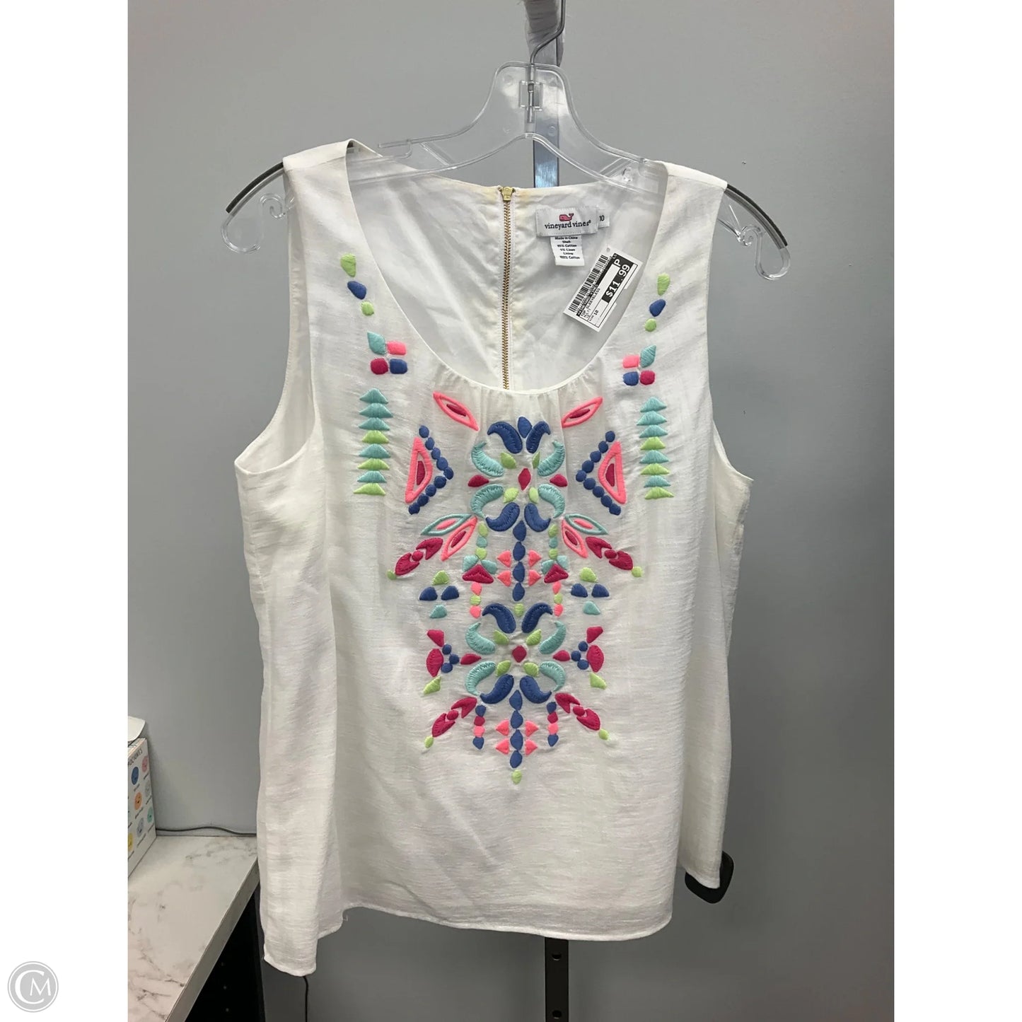 Top Sleeveless By Vineyard Vines In Multi-colored, Size: 10