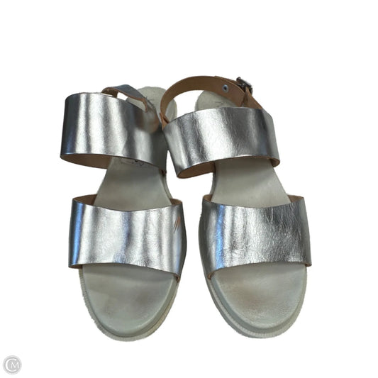 Sandals Heels Platform By Cmc In Silver, Size: 9.5