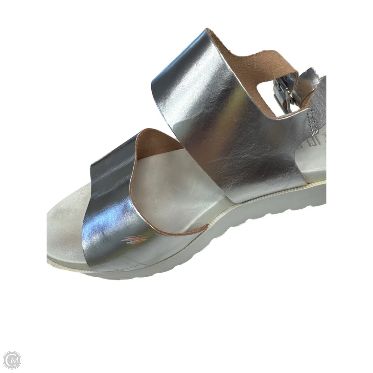 Sandals Heels Platform By Cmc In Silver, Size: 9.5