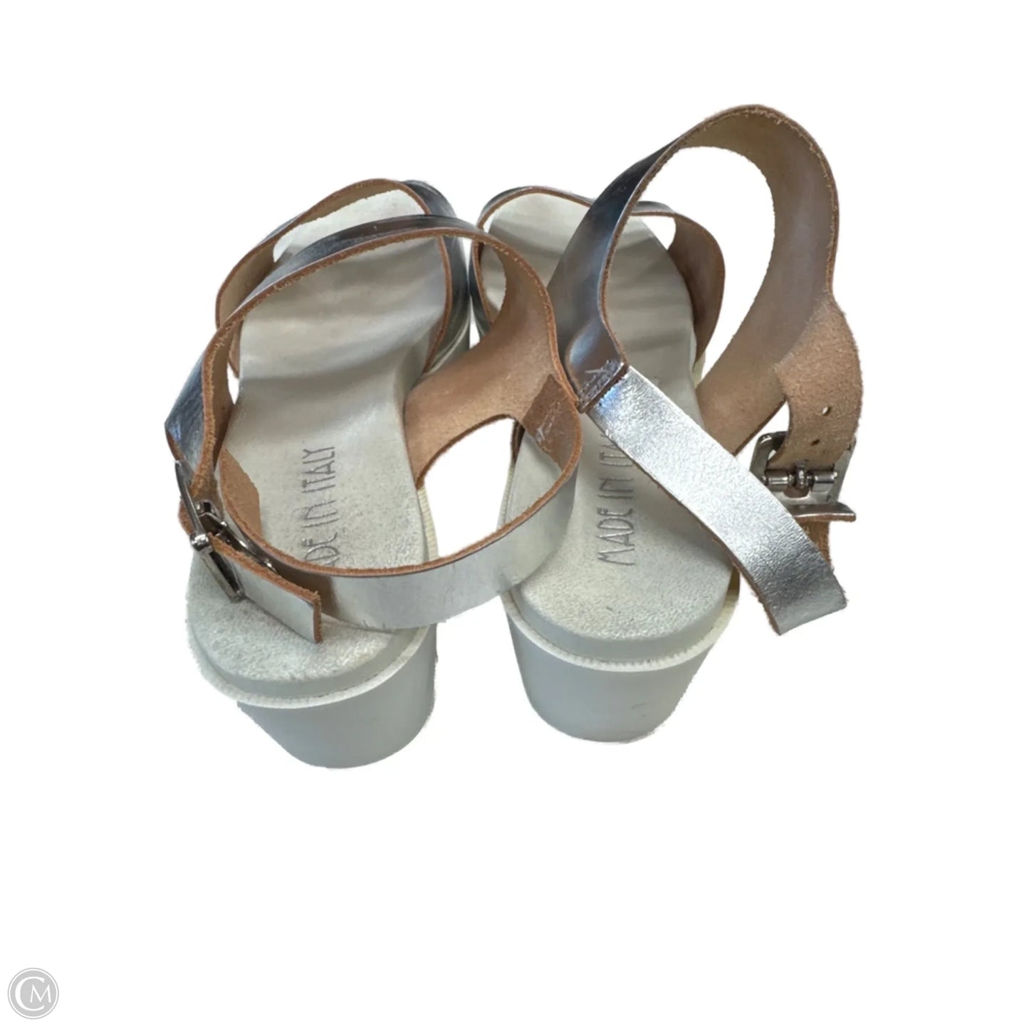 Sandals Heels Platform By Cmc In Silver, Size: 9.5