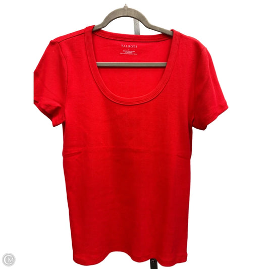 Top Short Sleeve Basic By Talbots In Red, Size: L