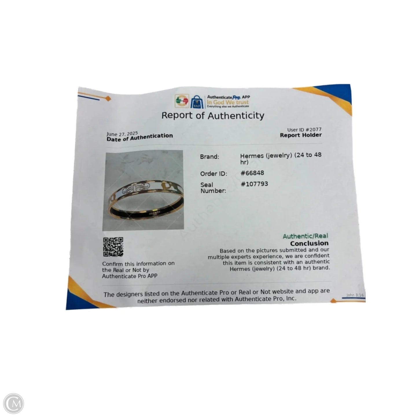 Bracelet Luxury Designer By Hermes