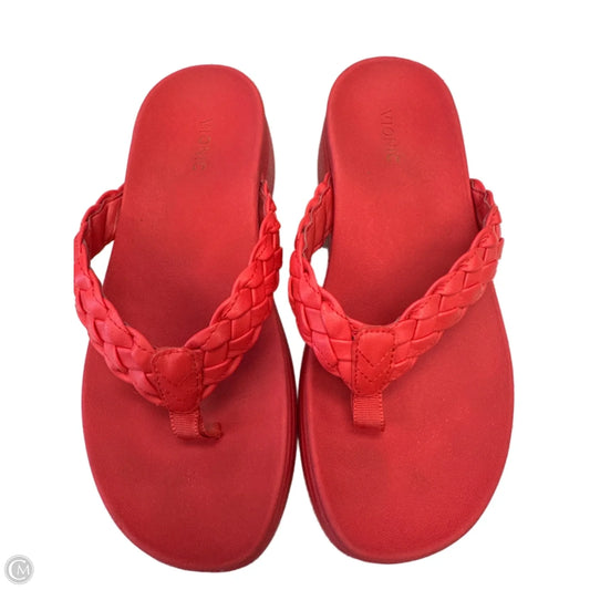 Sandals Flip Flops By Vionic In Orange, Size: 8