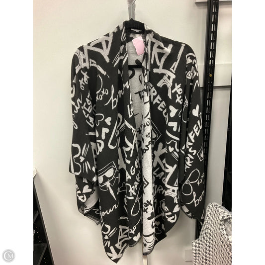 Shawl Designer By Karl Lagerfeld In Black & Grey, Size: Osfm