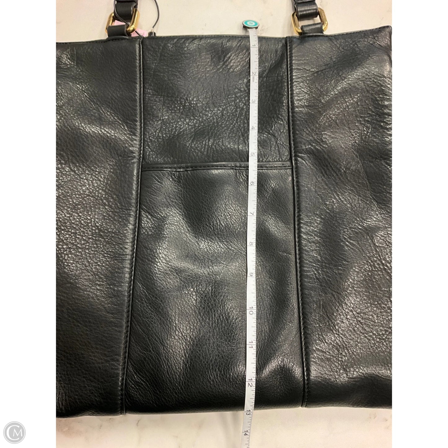 Handbag Leather By Margot, Size: Medium
