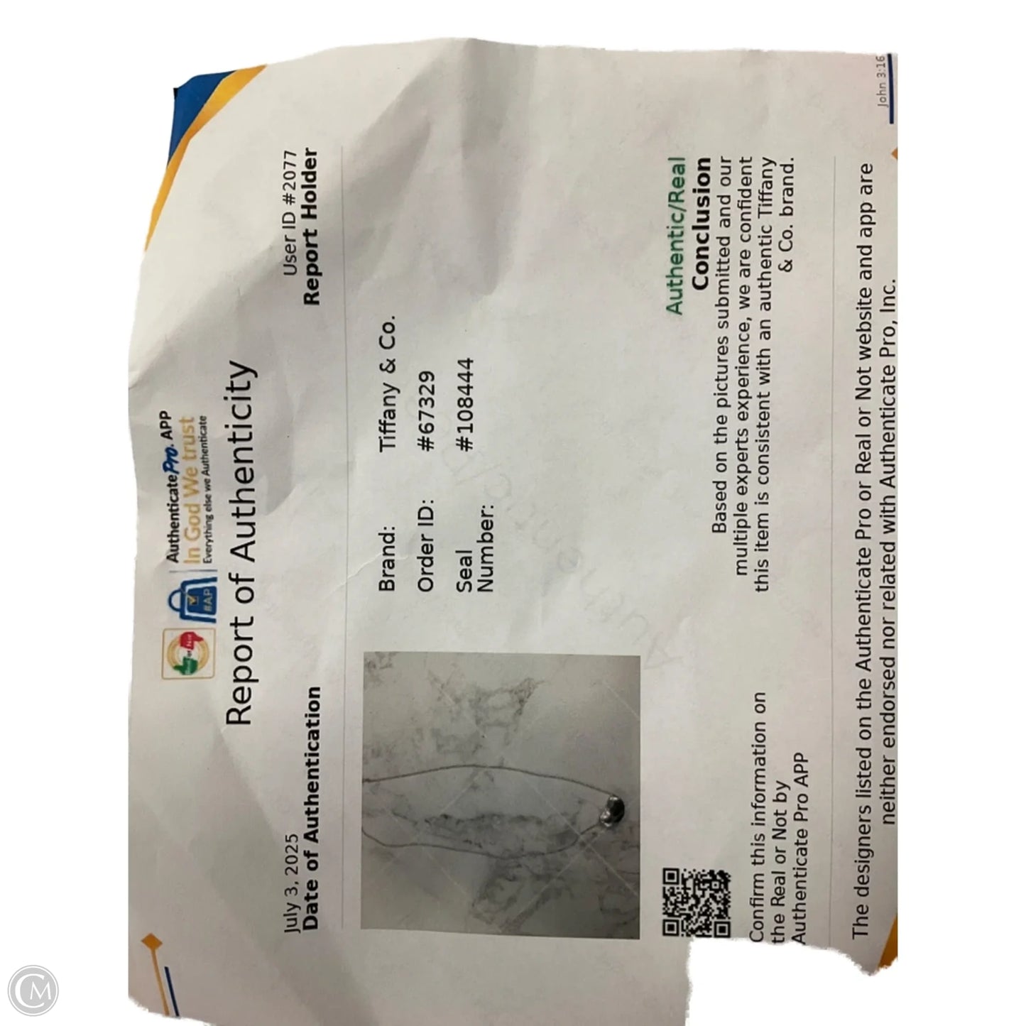 Necklace Luxury Designer By Tiffany And Company