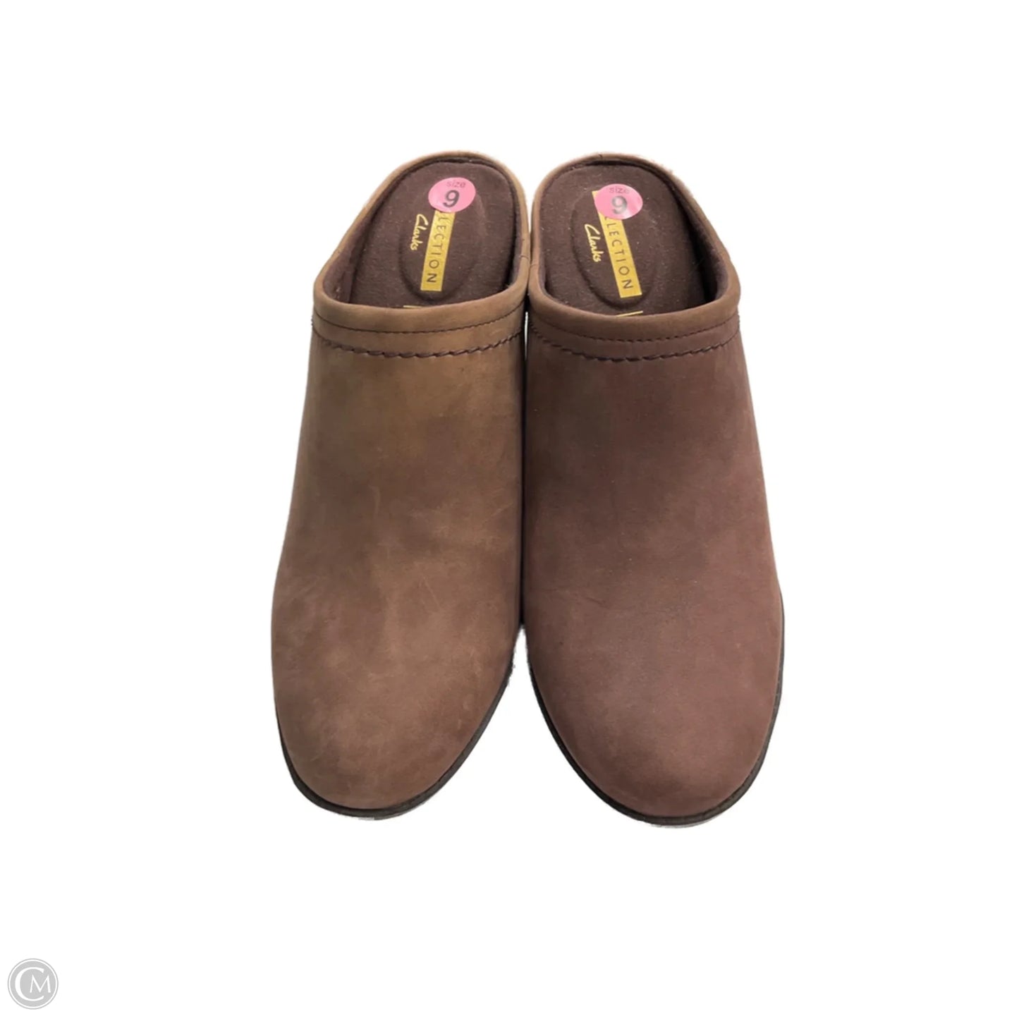 Shoes Heels Block By Clarks In Brown, Size: 9