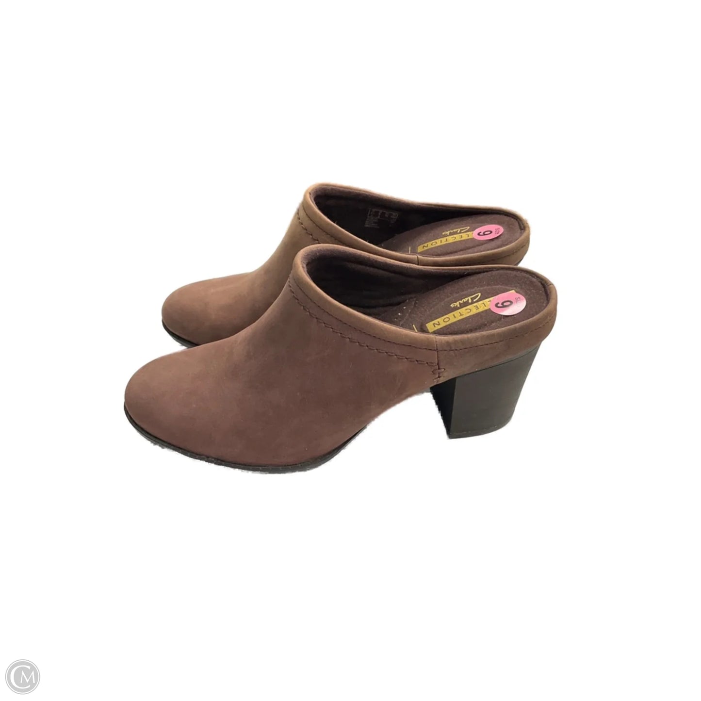 Shoes Heels Block By Clarks In Brown, Size: 9