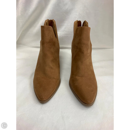 Boots Ankle Heels By Clothes Mentor In Brown, Size: 8