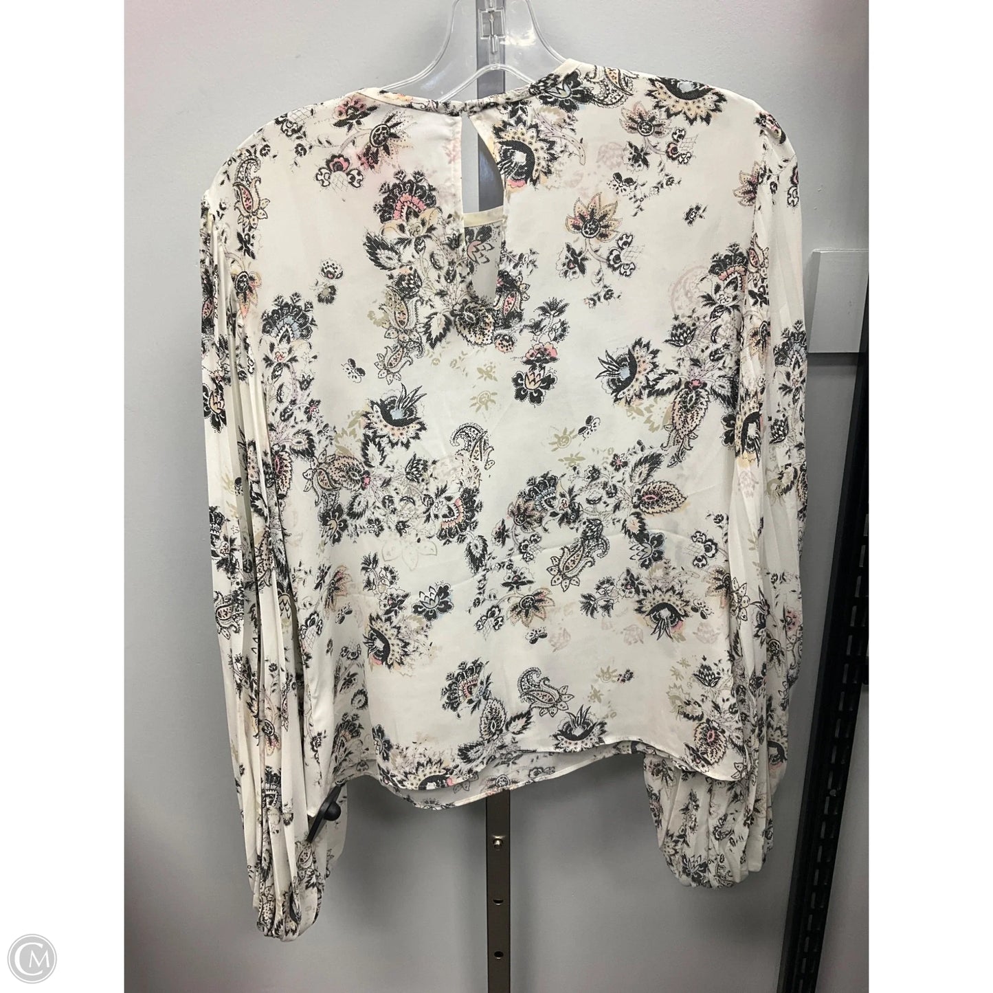 Top Long Sleeve By Express In Floral Print, Size: S