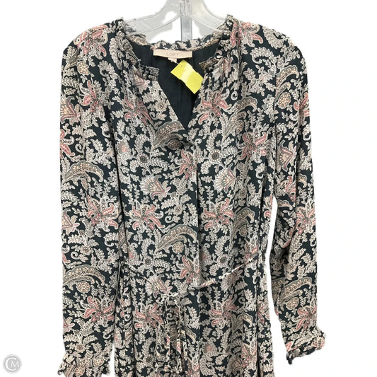 Dress Casual Short By Loft In Grey & Pink, Size: Xs