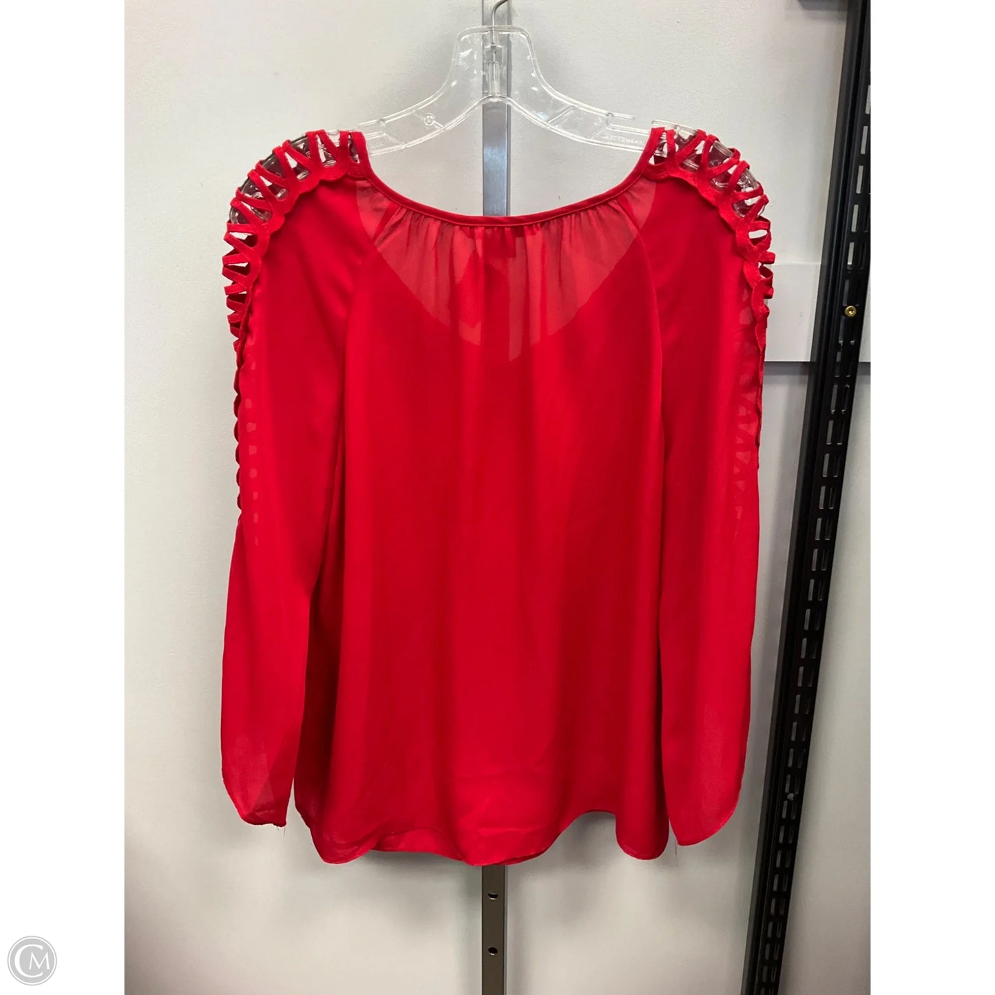 Top 3/4 Sleeve By Zac And Rachel In Red, Size: M