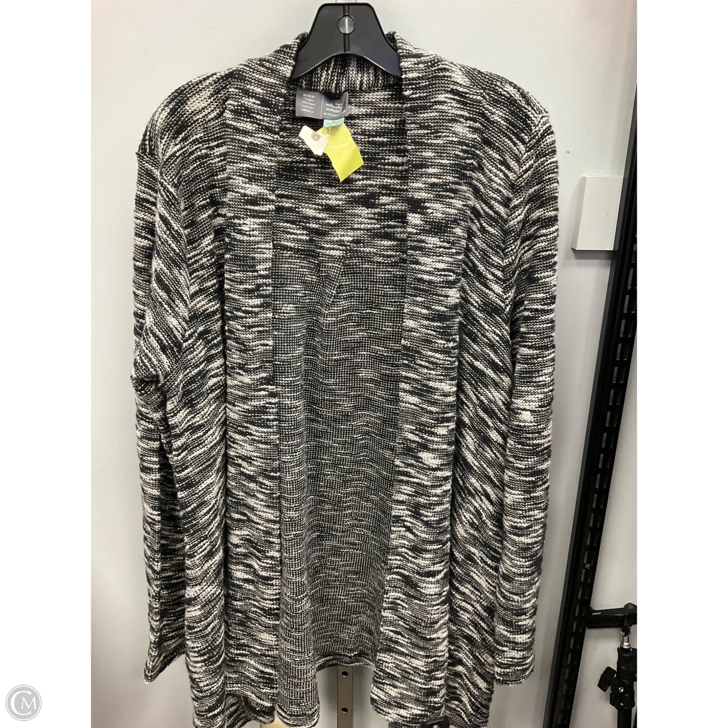 Sweater Cardigan By Saturday/sunday In Black & White, Size: Xl