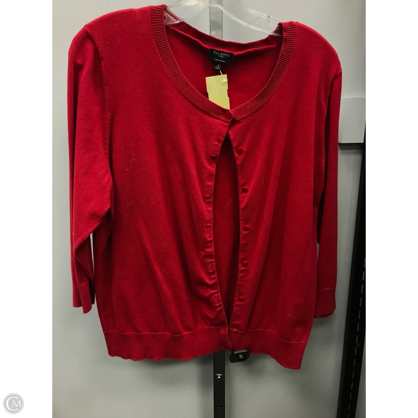 Sweater Cardigan By Talbots In Red, Size: Xlp