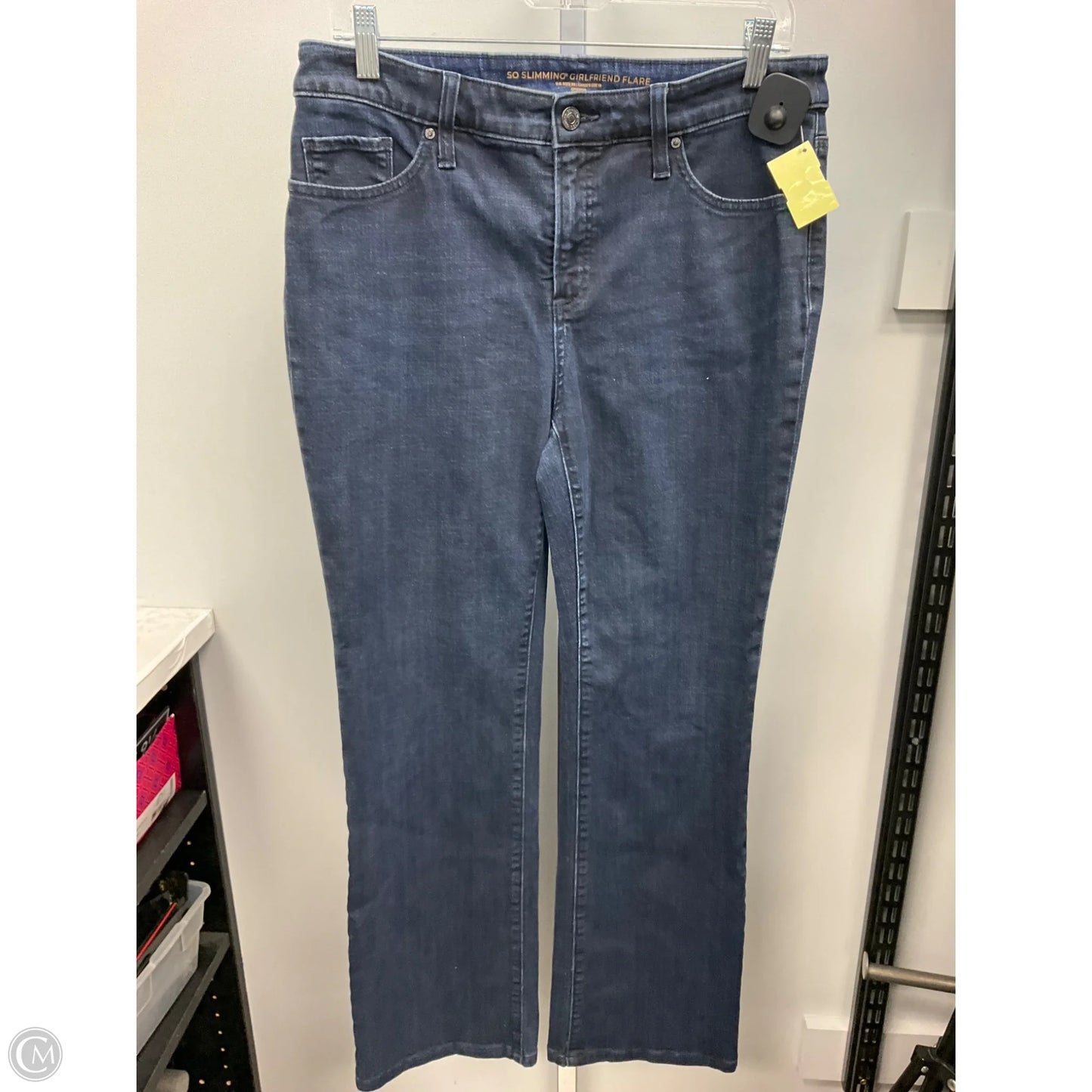 Jeans Flared By Chicos In Blue Denim, Size: 8