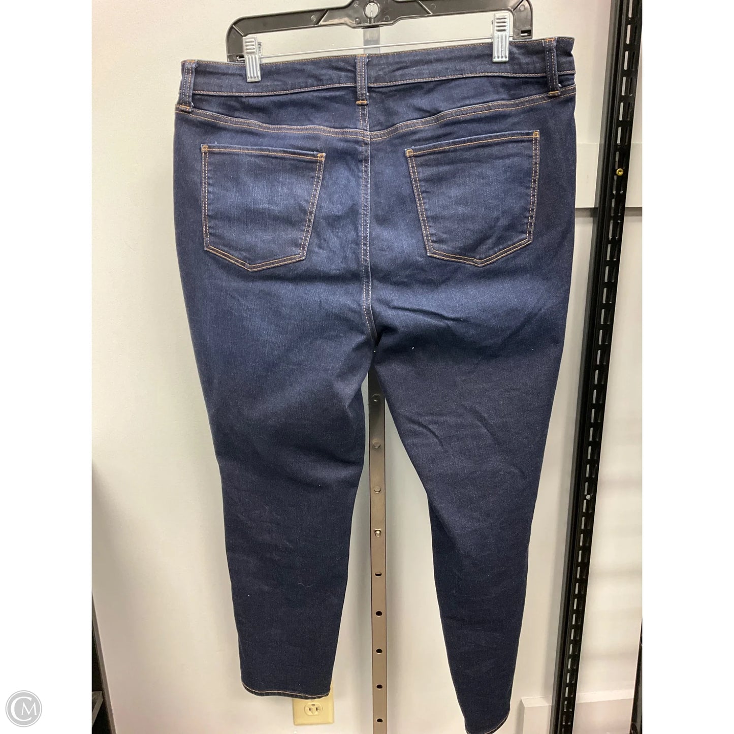 Jeans Straight By Talbots In Blue Denim, Size: 16