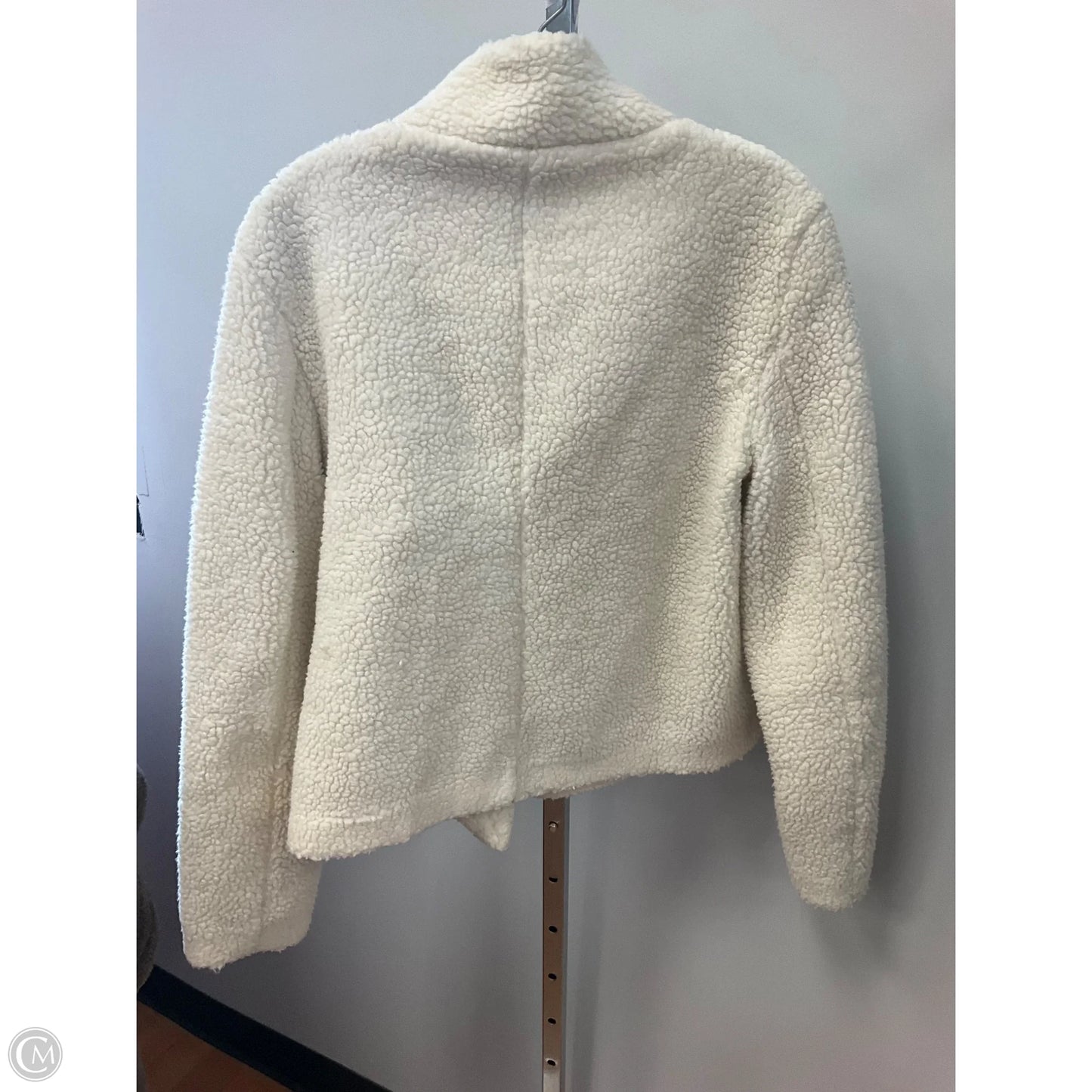Jacket Faux Fur & Sherpa By Loft In Cream, Size: M