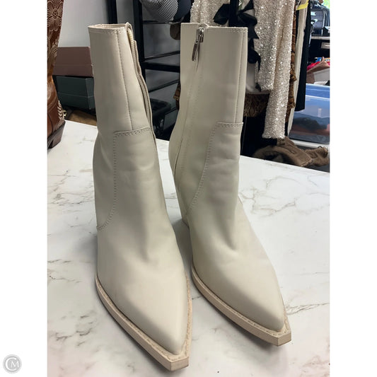 Boots Western By Nine West In Cream, Size: 8.5