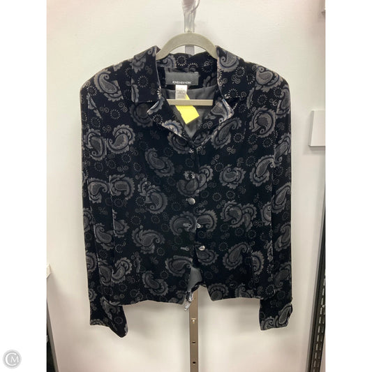 Top Long Sleeve By Jones New York In Black & Silver, Size: 12