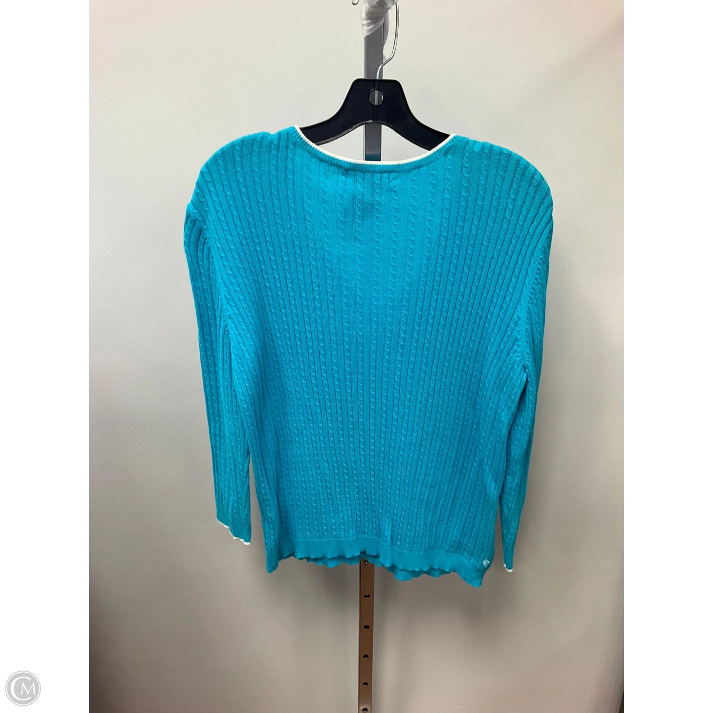 Sweater By Lauren By Ralph Lauren In Aqua, Size: M