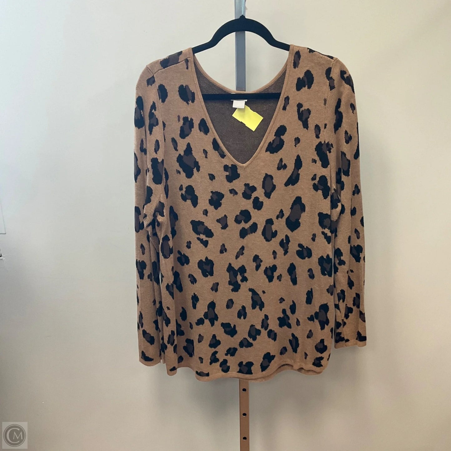 Top Long Sleeve By Chicos In Animal Print, Size: Xl