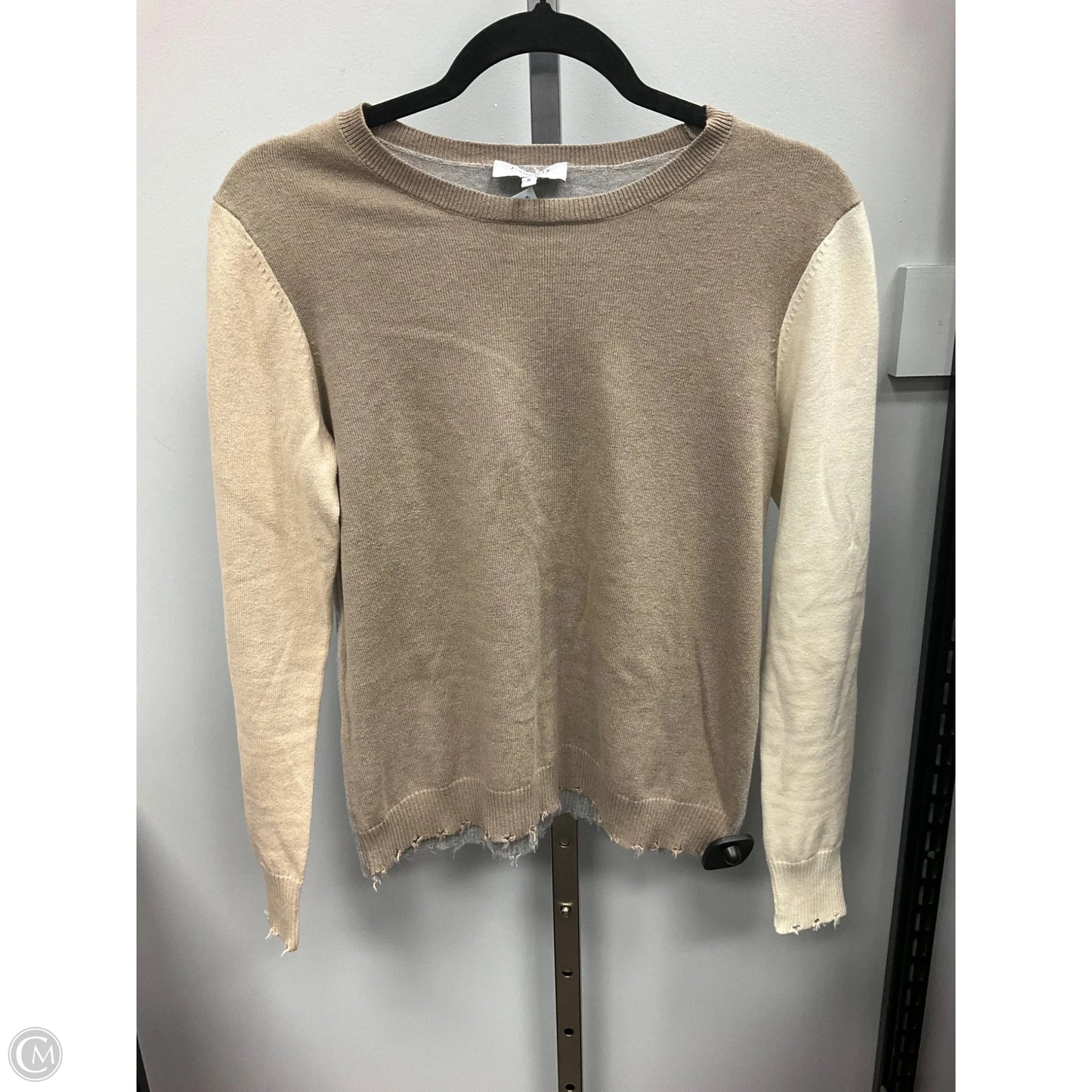 Top Long Sleeve By Cmc In Tan, Size: S