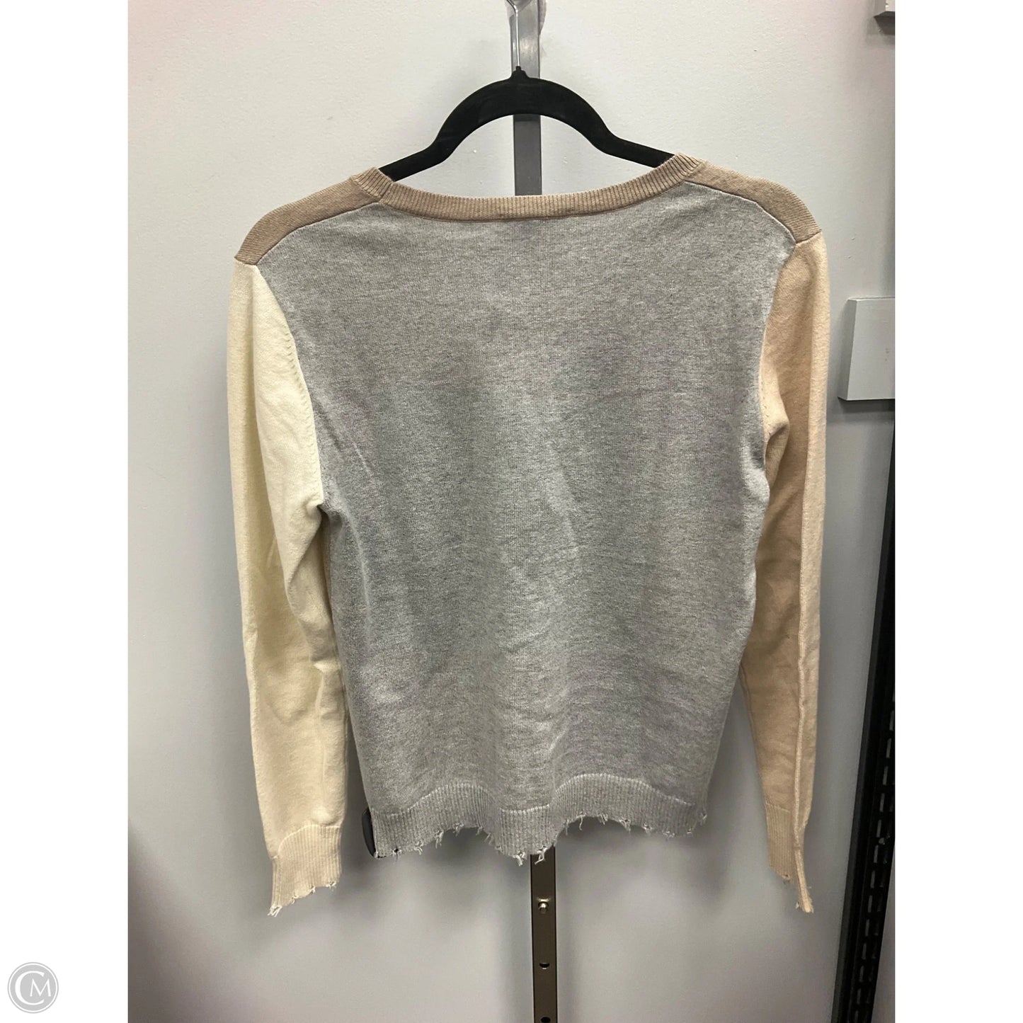 Top Long Sleeve By Cmc In Tan, Size: S