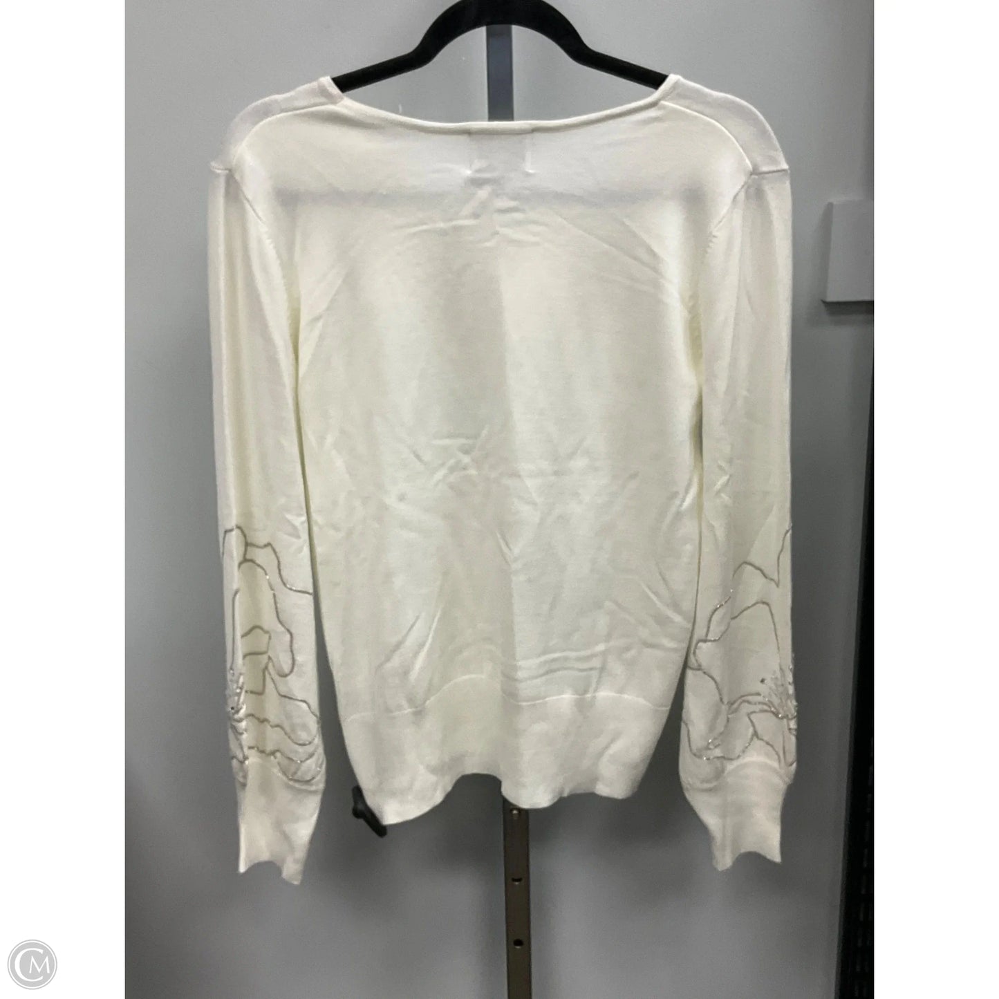 Top Long Sleeve By Cmc In Cream, Size: M