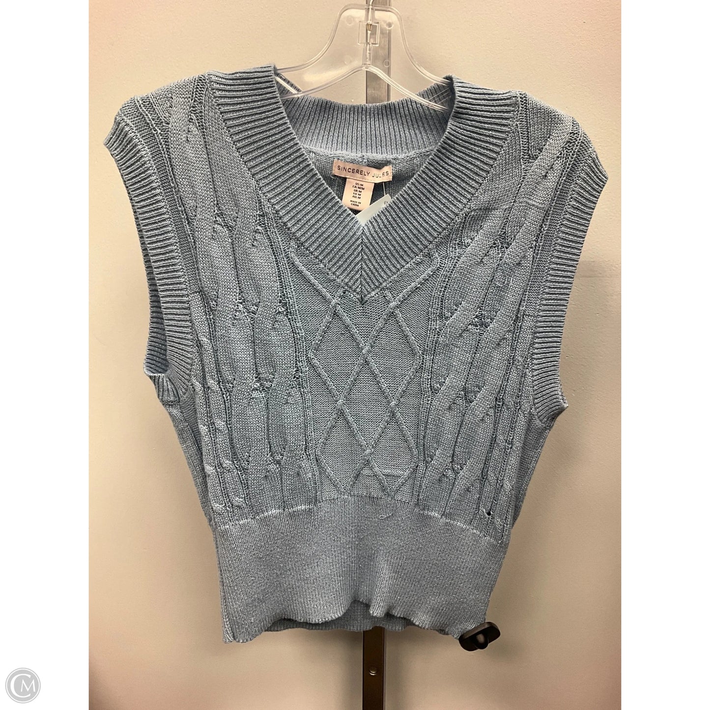 Vest Sweater By Sincerely Jules In Blue, Size: M