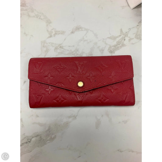 Wallet Luxury Designer By Louis Vuitton, Size: Large