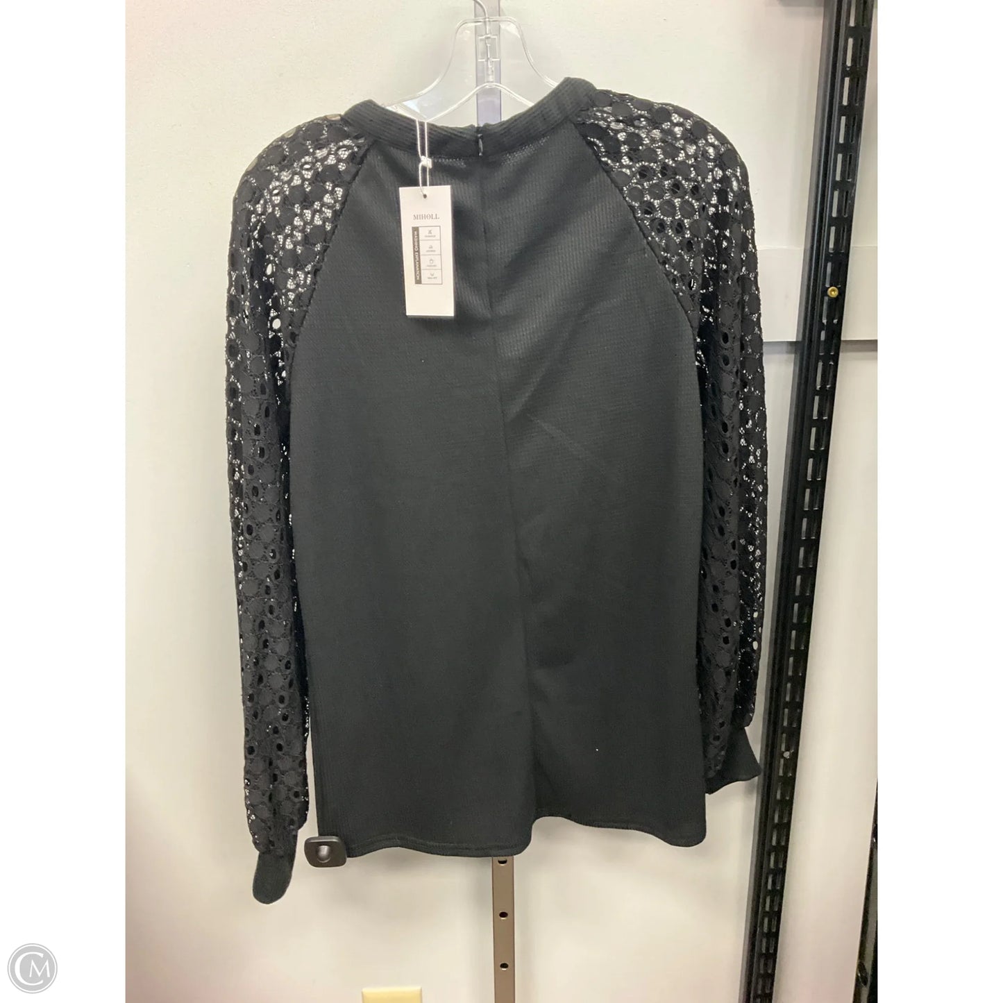 Top Long Sleeve By Miholl In Black, Size: S