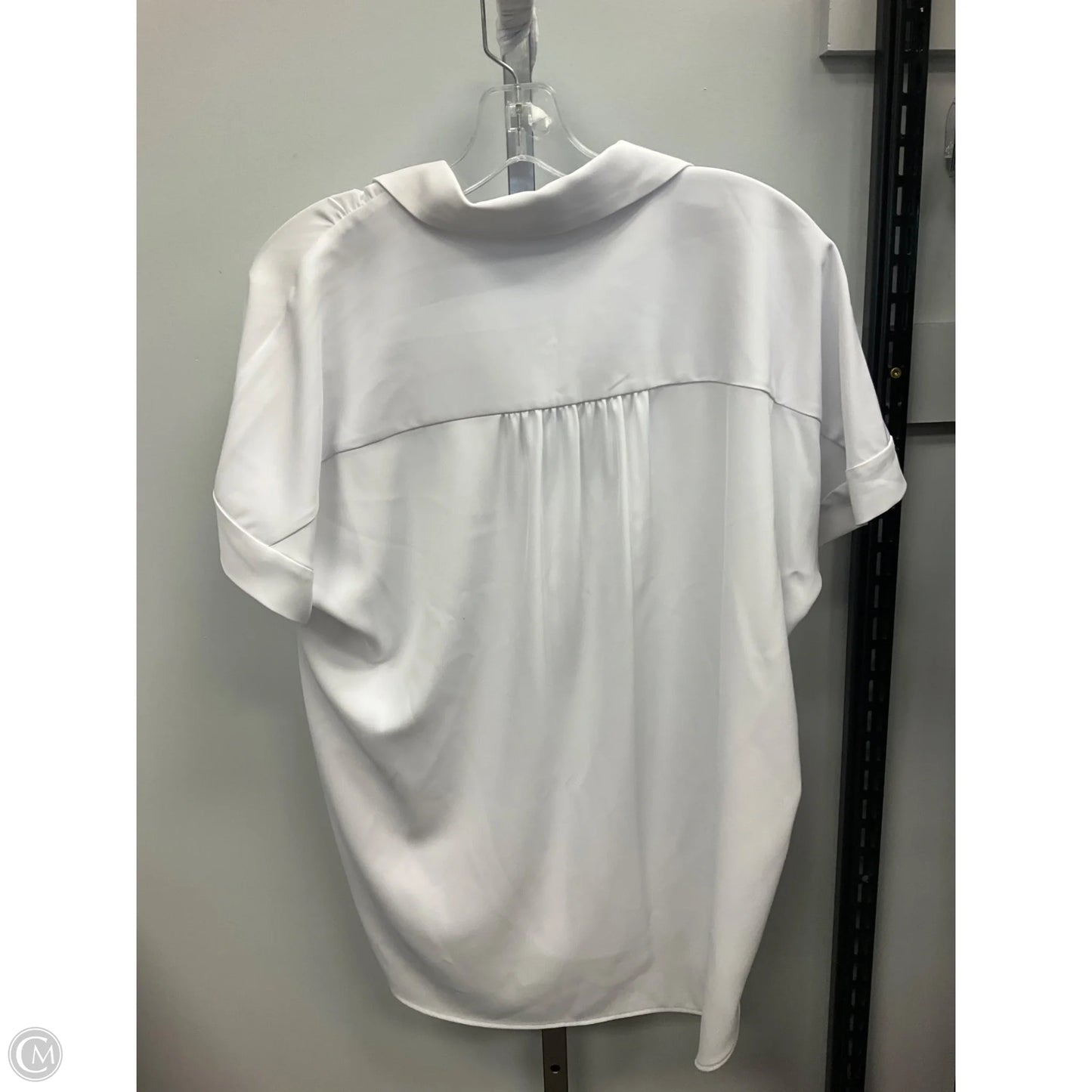 Top Short Sleeve By Calvin Klein In White, Size: L