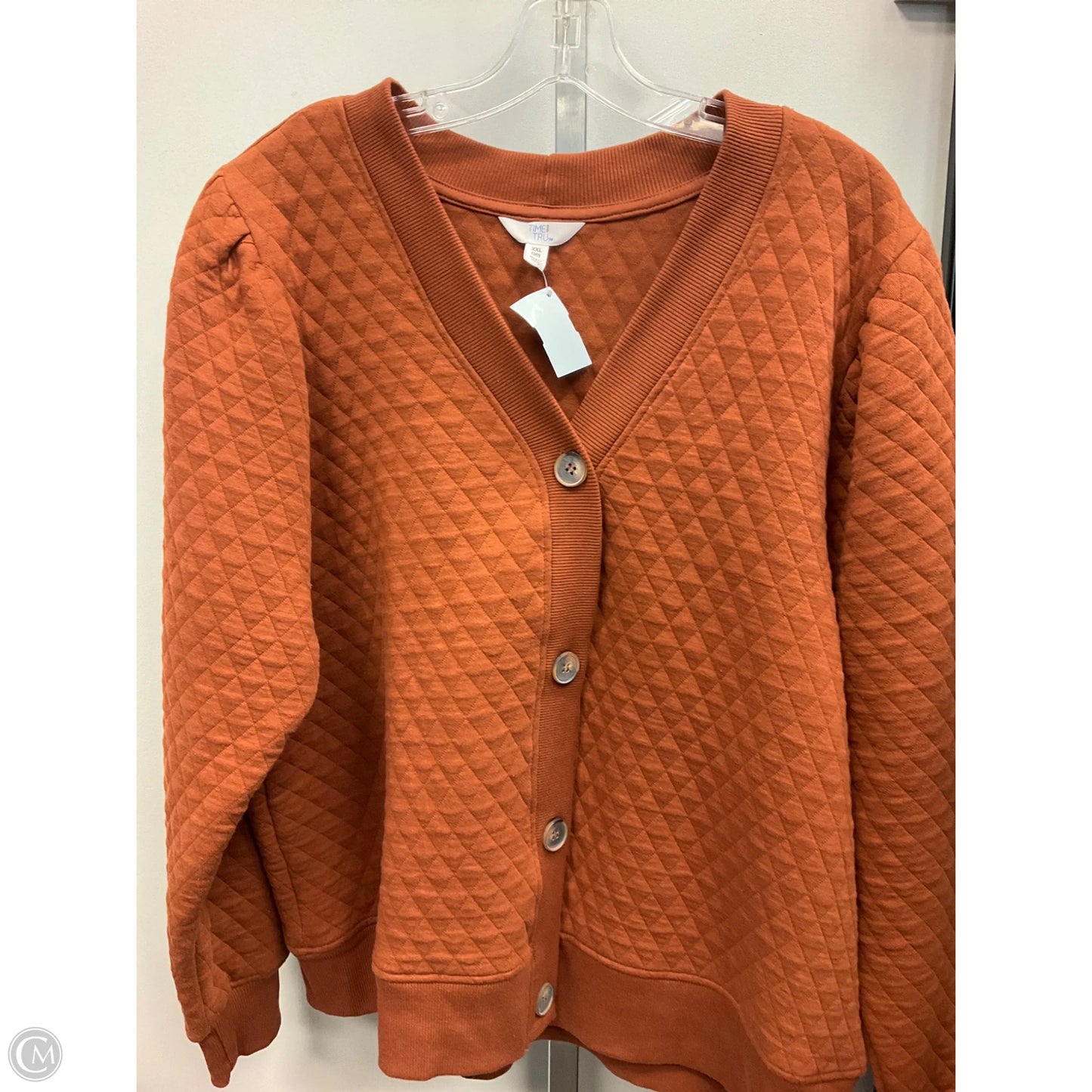 Cardigan By Time And Tru In Copper, Size: Xxl