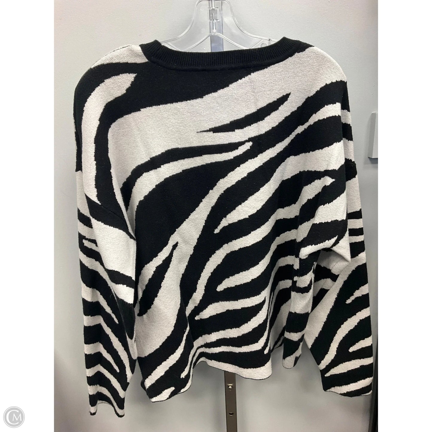 Sweater By Dkny In Zebra Print, Size: Xl