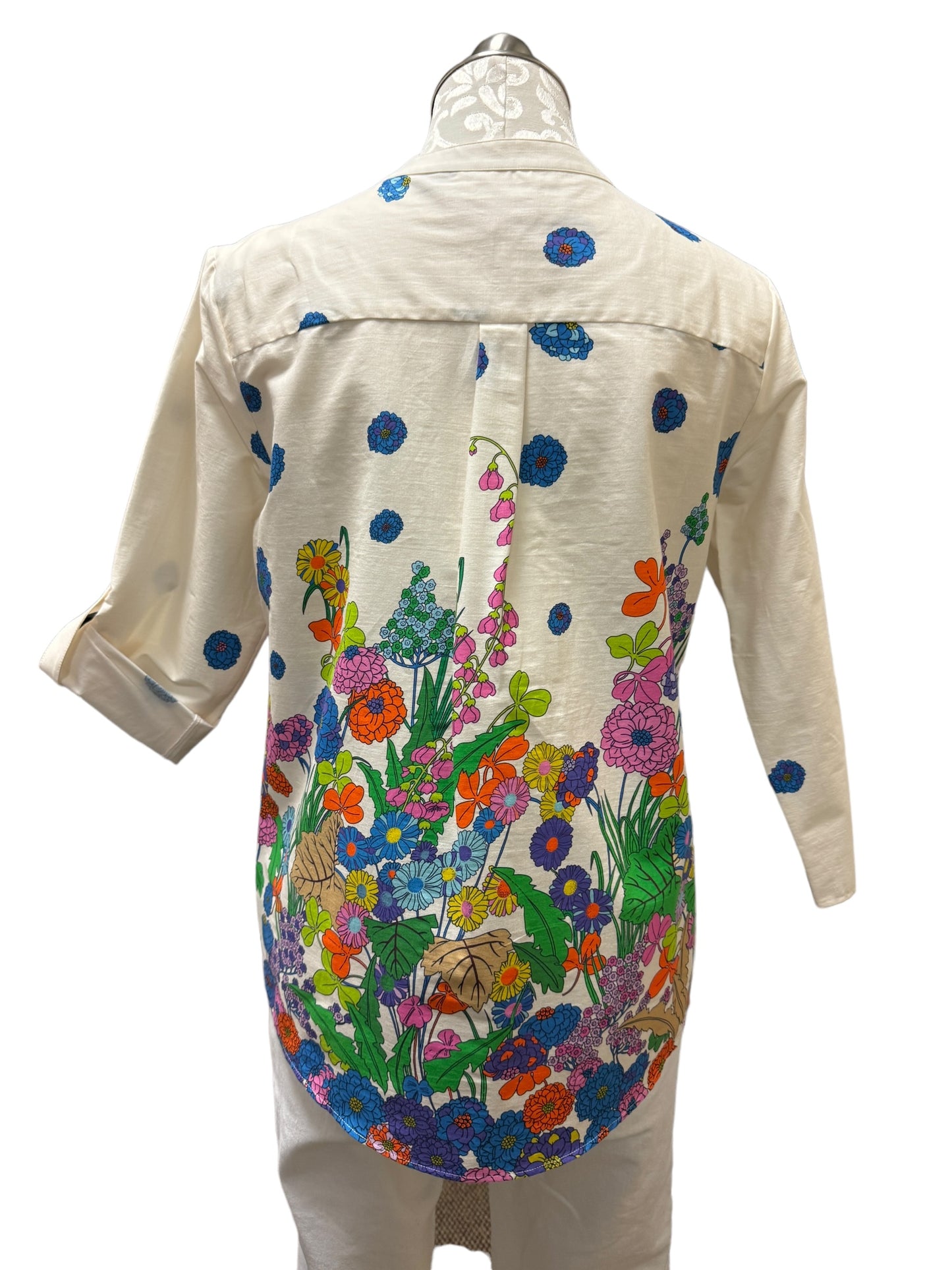 Floral Print Top 3/4 Sleeve Villagallo Size 12