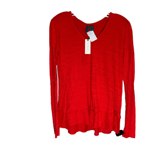 Red Top Long Sleeve Left Of Center, Size S