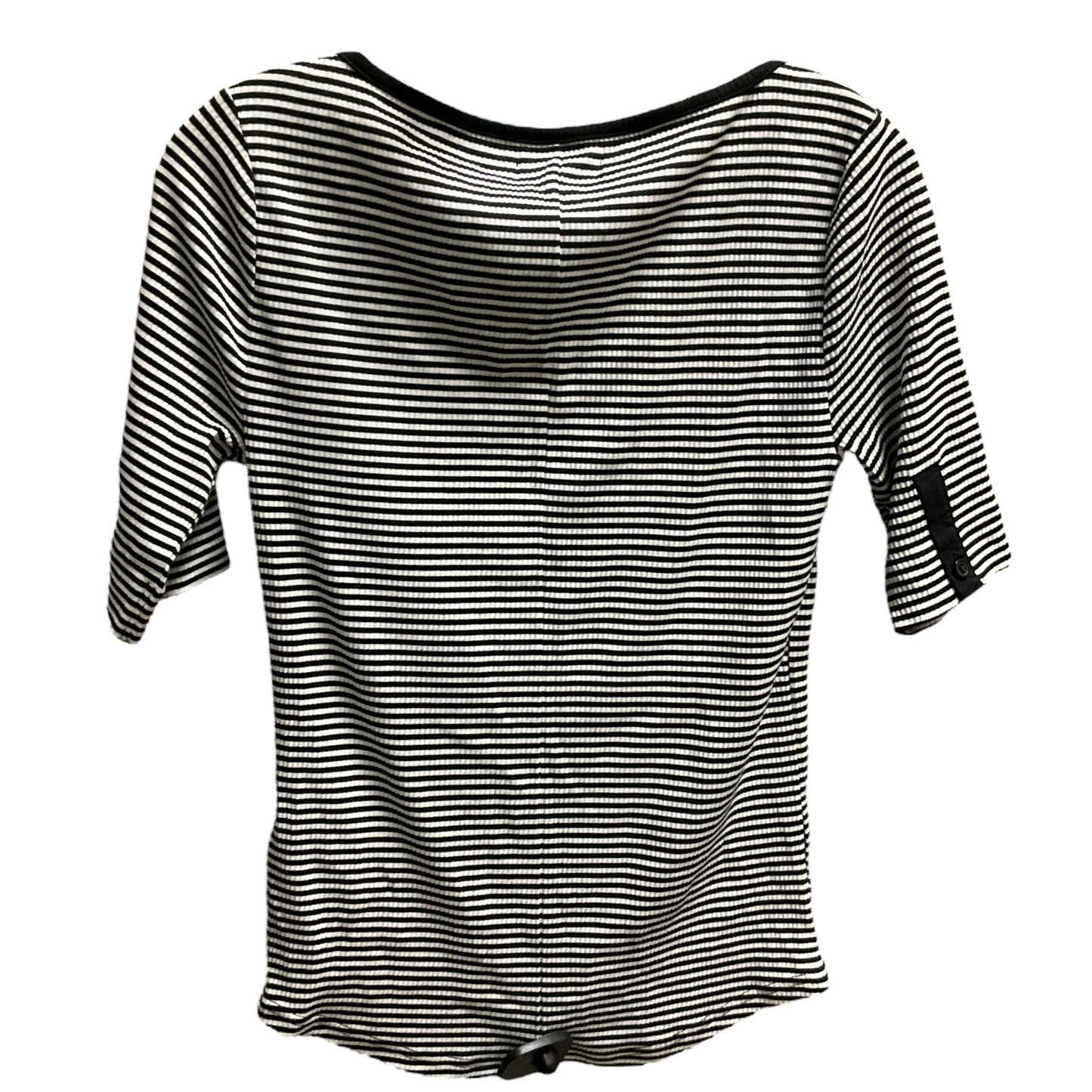 Top Short Sleeve By J. Crew In Black & White, Size: M