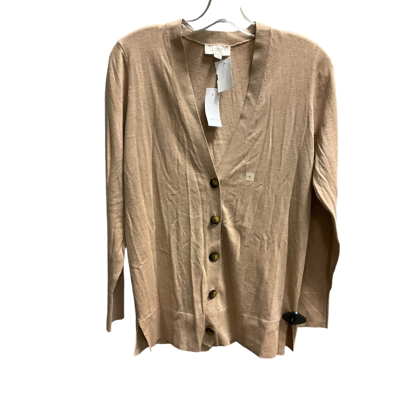 Sweater Cardigan By Loft In Brown, Size: S