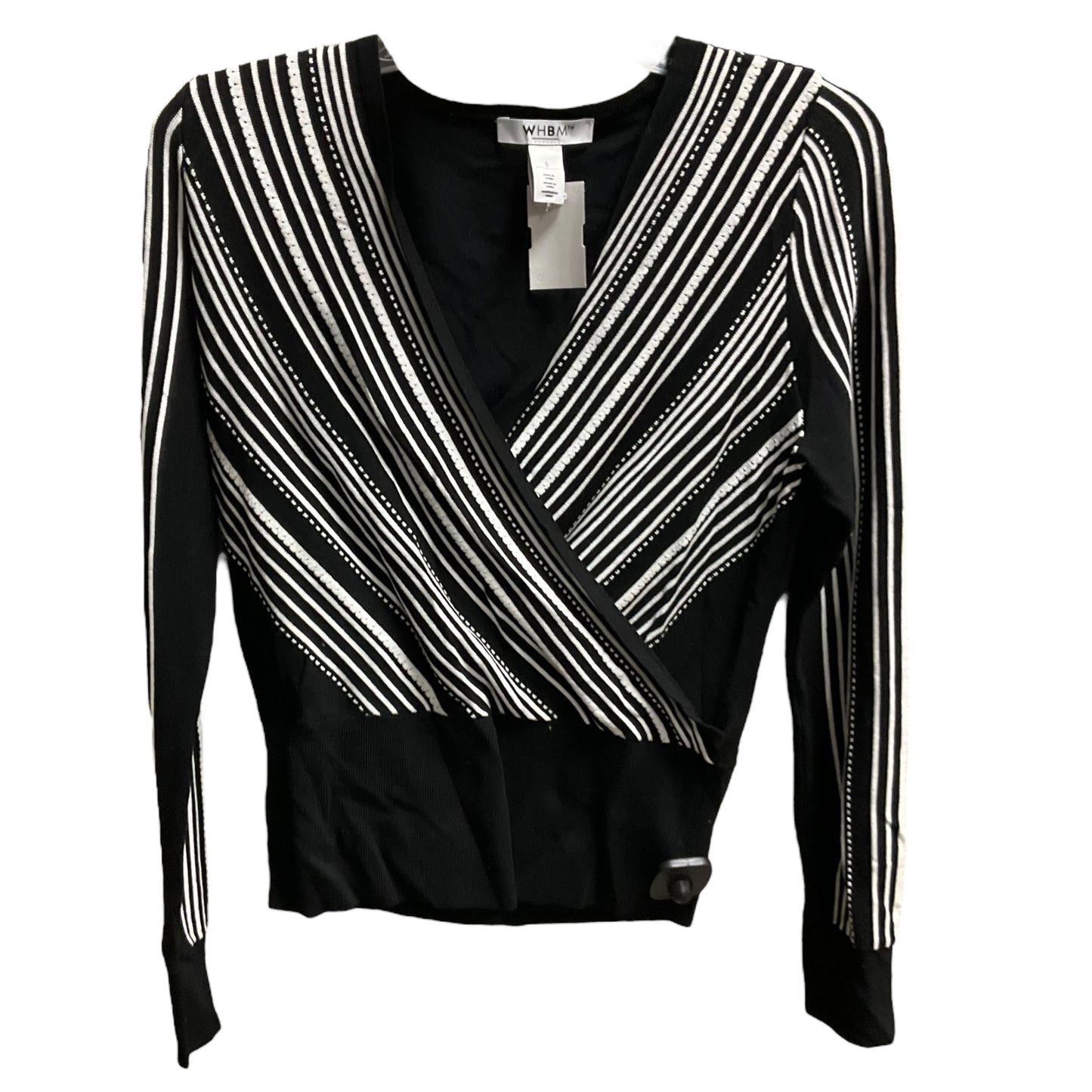 Top Long Sleeve By White House Black Market In Black & White, Size: S