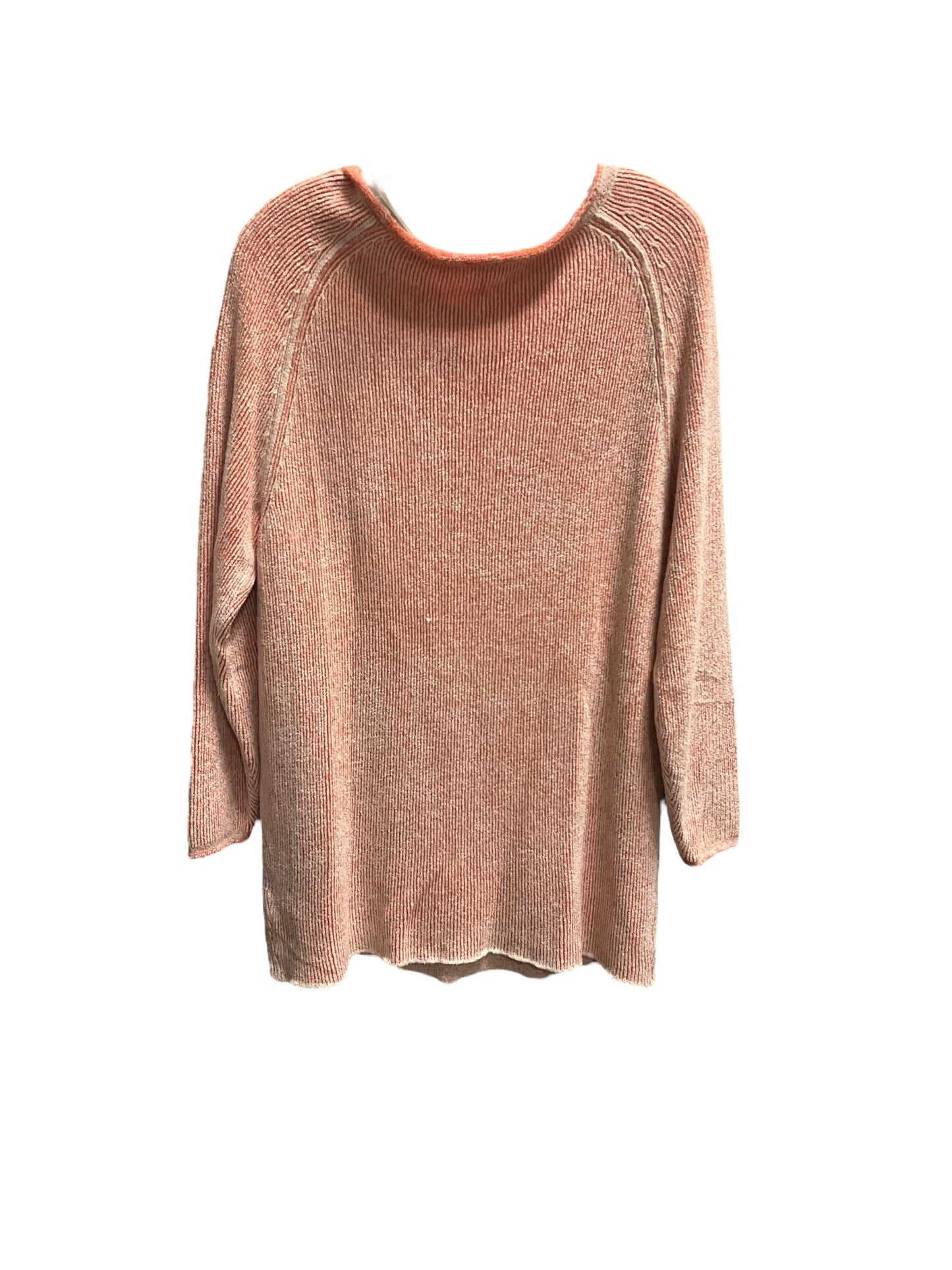 Sweater By Free People In Orange & White, Size: Xs