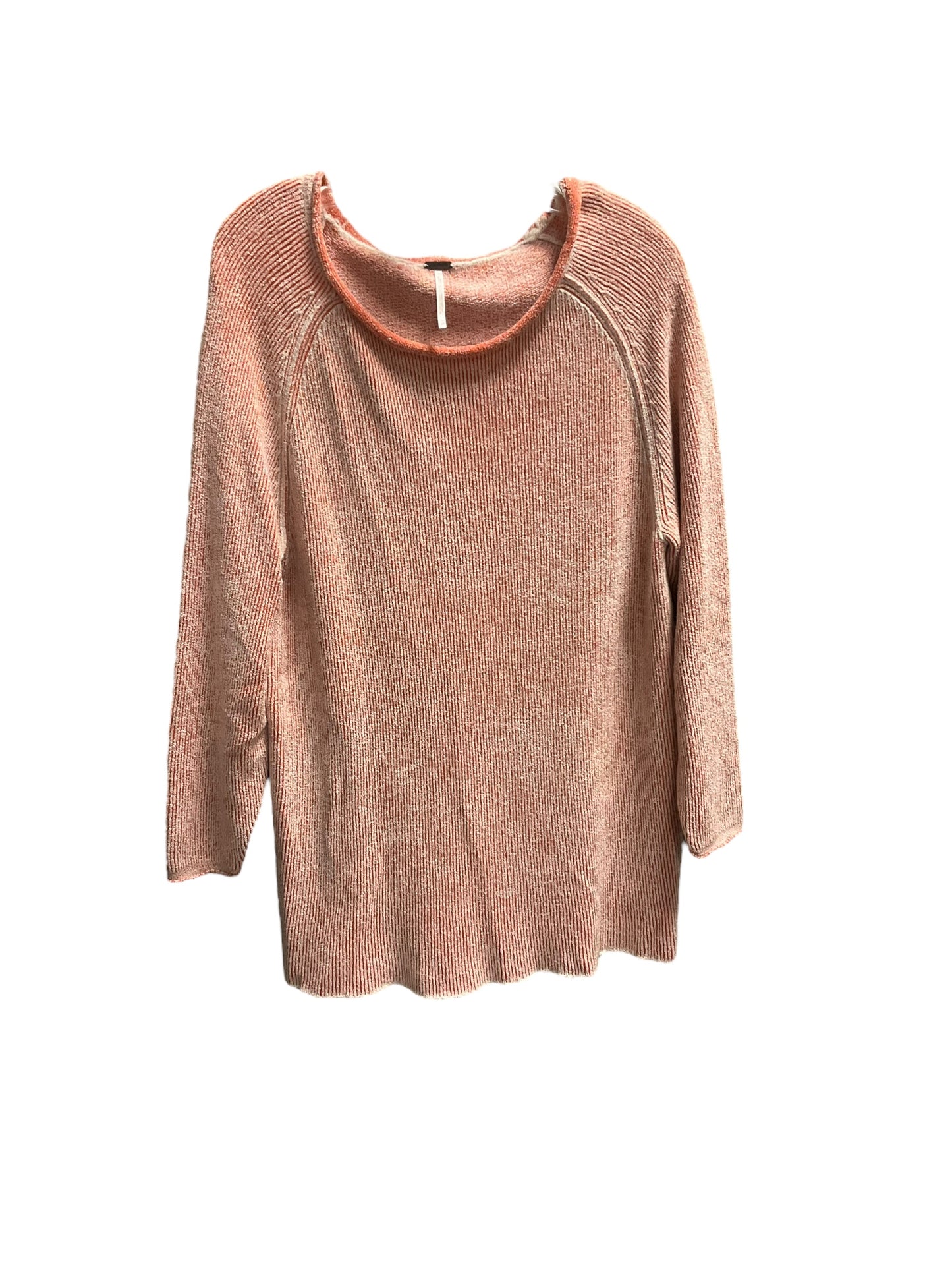 Sweater By Free People In Orange & White, Size: Xs